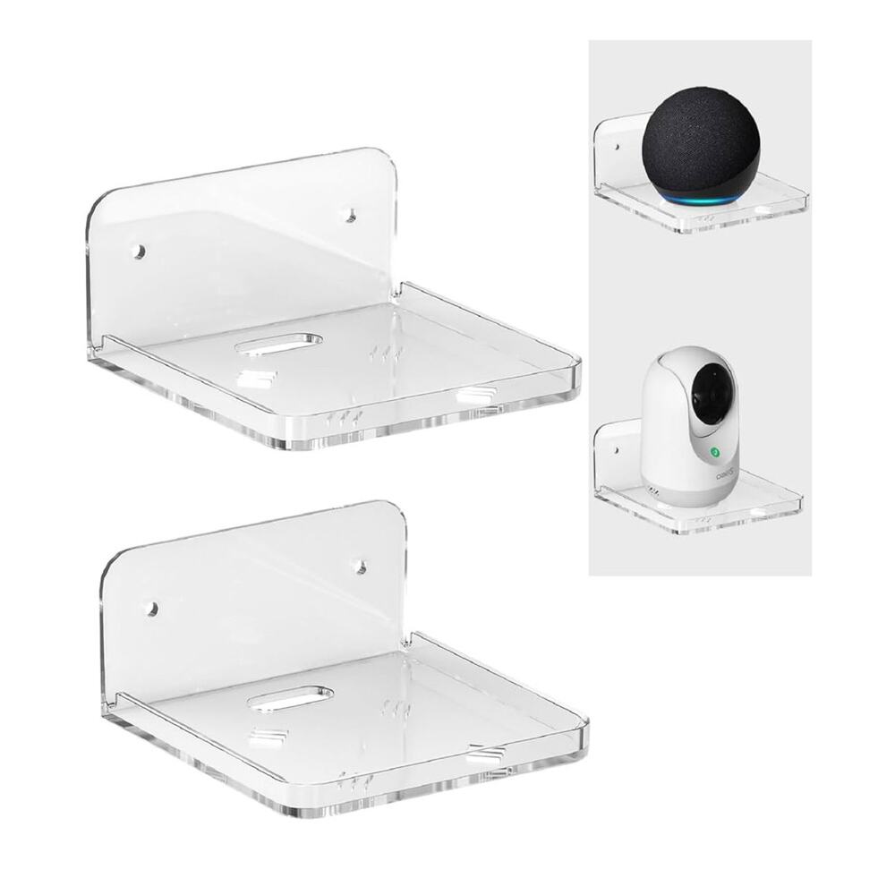 Wall Mount Floating Shelves 2 Pcs Clear Camera MiniSpeaker Shelf Mini Shelf‎